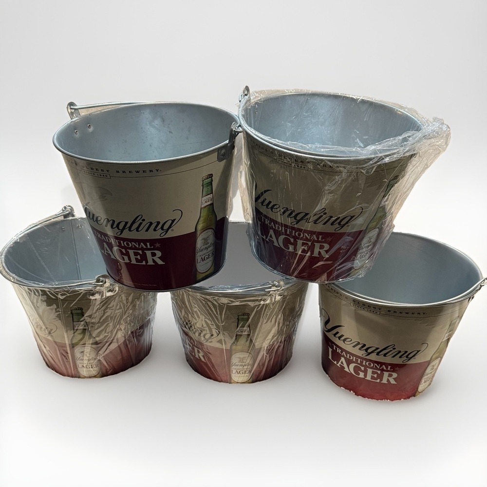 Yuengling Metal Beer Bucket LOT OF 5 Traditional New Without Box